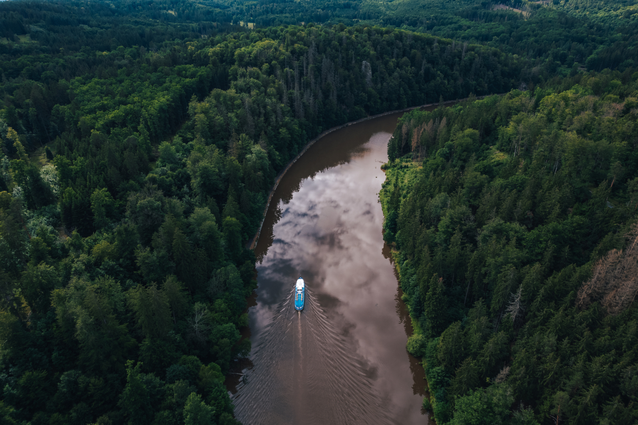 Stezka Vltavy, Budějovicko, plavba, loď, jižní Čechy